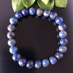 Lapis Lazuli 8mm Natural Stone Beads Stretchable Bracelet